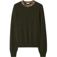 Pulovere casual Wool Pullover with Check Femei