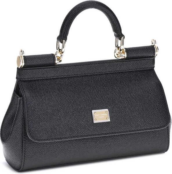 Genti de mana Dolce & Gabbana Sicily small leather Handbag NERO Femei (BM 18541612) 2