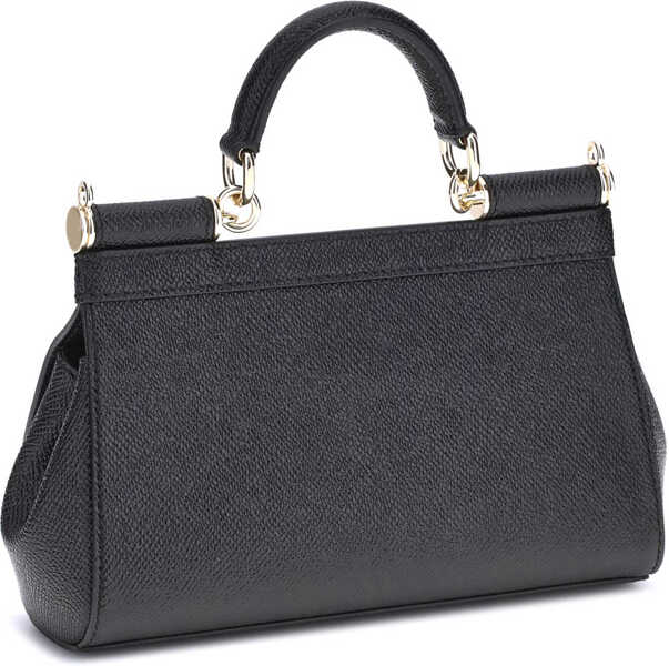 Genti de mana Dolce & Gabbana Sicily small leather Handbag NERO Femei (BM 18541612) 3