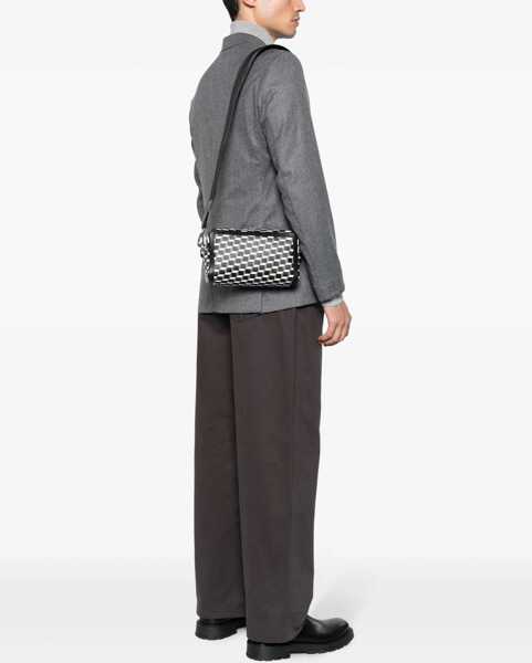 Genti de umar PIERRE HARDY Cube Box Shoulder Bag CANVAS CUBE CALF BLACK WHITE BLACK Femei (BM 18541648) 2