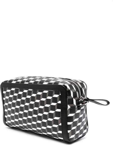 Genti de umar PIERRE HARDY Cube Box Shoulder Bag CANVAS CUBE CALF BLACK WHITE BLACK Femei (BM 18541648) 3