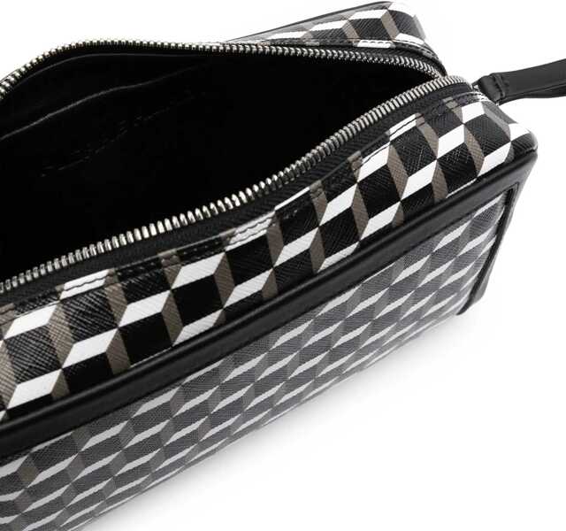 Genti de umar PIERRE HARDY Cube Box Shoulder Bag CANVAS CUBE CALF BLACK WHITE BLACK Femei (BM 18541648) 5