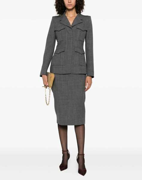 Sacouri office Alexander McQueen Wool Jacket GREY Femei (BM 18541687) 2
