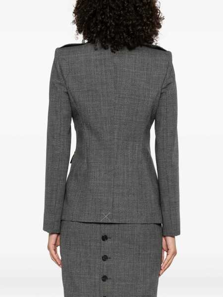 Sacouri office Alexander McQueen Wool Jacket GREY Femei (BM 18541687) 4