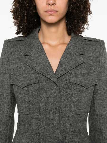 Sacouri office Alexander McQueen Wool Jacket GREY Femei (BM 18541687) 5