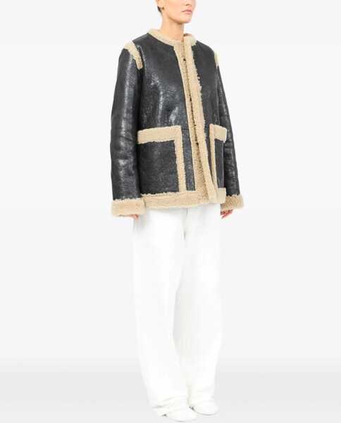 Geci de piele MM6 Maison Margiela Shearling Jacket BLACK Femei (BM 18541696) 3