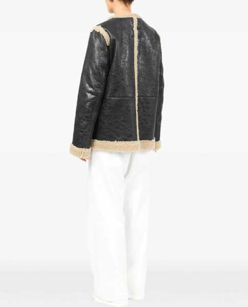 Geci de piele MM6 Maison Margiela Shearling Jacket BLACK Femei (BM 18541696) 4