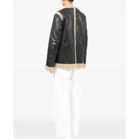 Geci MM6 Maison Margiela Dama - Geci de piele MM6 Maison Margiela Shearling Jacket BLACK Femei (BM 18541696) - B-mall.ro