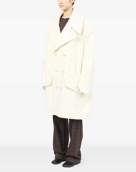 Paltoane MM6 Maison Margiela Wool Coat WHITE Femei (BM 18541765) 5