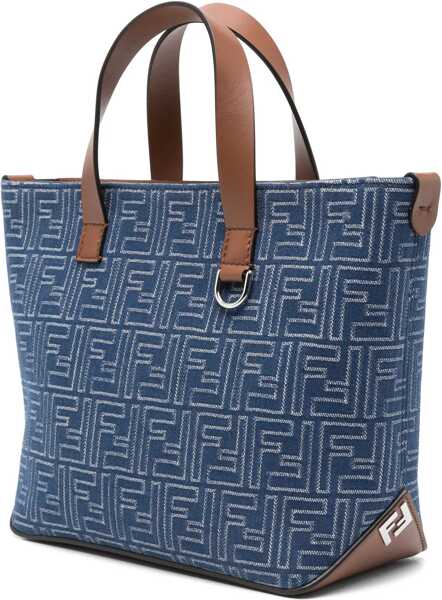 Genti de mana Fendi Ff Small Shopping Bag DENIM Barbati (BM 18541789) 3
