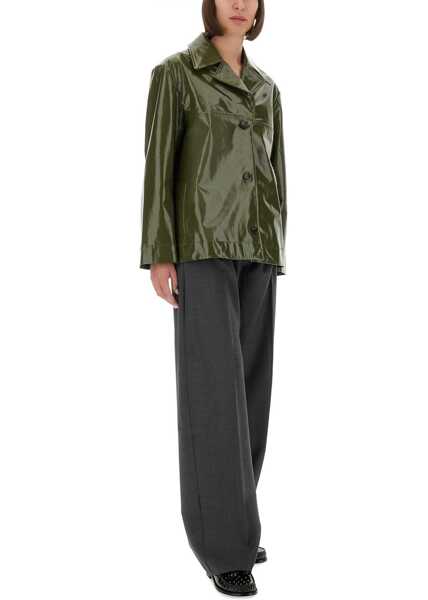 Sacouri office Paul Smith Shiny Leather Jacket GREEN Femei (BM 18541801) 2