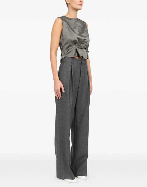 Pantaloni casual MM6 Maison Margiela Wool Pants GREY Femei (BM 18541825) 3