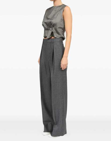 Pantaloni casual MM6 Maison Margiela Wool Pants GREY Femei (BM 18541825) 4
