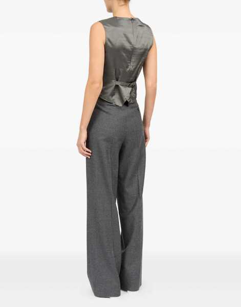 Pantaloni casual MM6 Maison Margiela Wool Pants GREY Femei (BM 18541825) 5