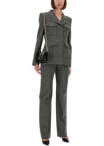 Pantaloni casual Alexander McQueen Wool Pants GREY Femei (BM 18541840) 2