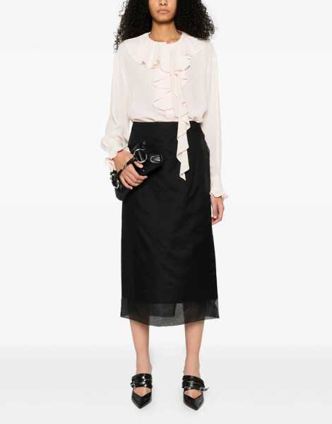 Bluze Alexander McQueen Shirt With Ruffles PINK Femei (BM 18541849) 2