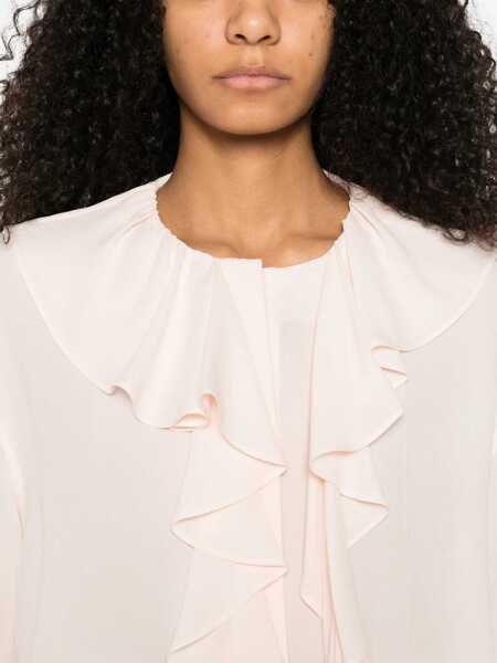 Bluze Alexander McQueen Shirt With Ruffles PINK Femei (BM 18541849) 5