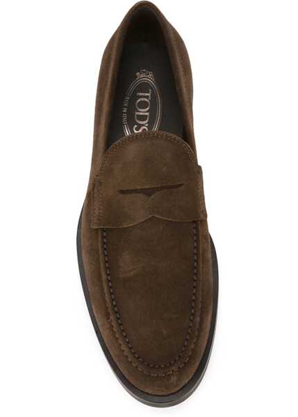 Mocasini TODS Suede Leather Loafer BROWN Barbati (BM 18541957) 4