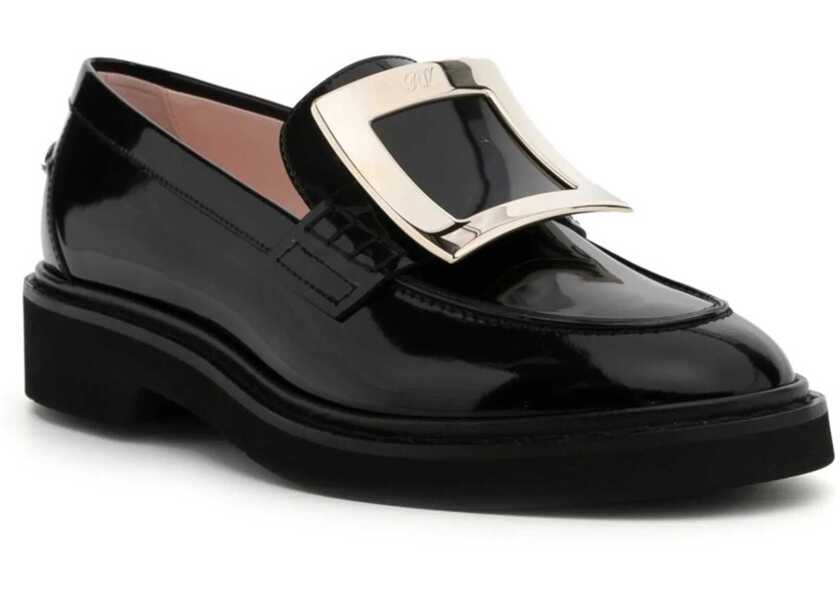 Mocasini Roger Vivier Viv Rangers Loafers In Leather BLACK Femei (BM 18541978) 2