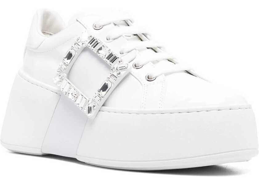 Sneakers Roger Vivier Viv Skate Sneakers In Leather WHITE Femei (BM 18541984) 2