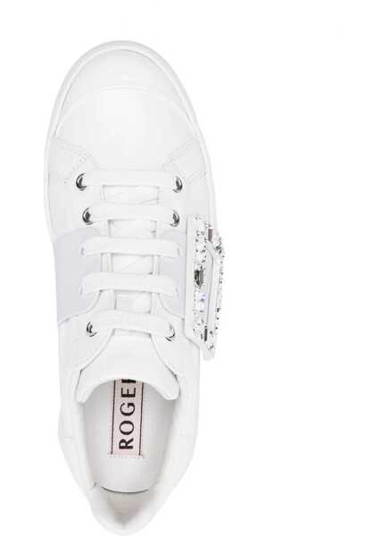 Sneakers Roger Vivier Viv Skate Sneakers In Leather WHITE Femei (BM 18541984) 4