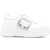 Roger Vivier Viv' Skate Sneakers In Leather WHITE