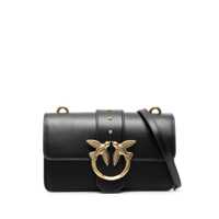 Genti de umar 'Mini Love Bag Icon' Black Shoulder Bag With Logo Patch In Smooth Leather Woman Pinko Femei