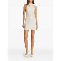 Rochii ROTATE Birger Christensen Dama - Rochii ROTATE Birger Christensen White Sequinned Sleeveless Halterneck Dress In Tech Fabric Woman WHITE Femei (BM 18542757) - B-mall.ro