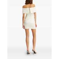 Imbracaminte Dama pagina 347 - Rochii ROTATE Birger Christensen White Off-Shoulder Dress With Beaded Embellishments In Tech Fabric Woman WHITE Femei (BM 18542760) - B-mall.ro