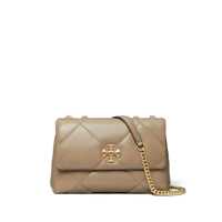 Genti de umar 'Kira Diamond Small' Beige Crossbody Bag With Double T Logo In Quilted Leather Woman Femei