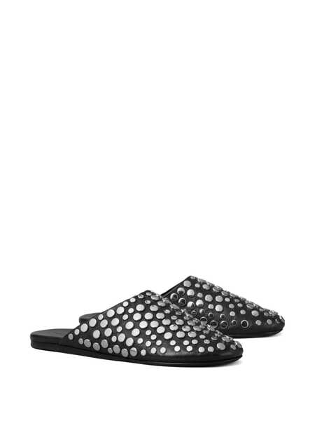 Balerini Tory Burch Black Mules With Round Toe And Stud Embellishments In Leather Woman Black Femei (BM 18543186) 2