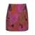 PLAIN Fuchsia Mini Skirt With All-Over Broccato Motif And Concealed Rear Zip Closure In Tech Fabric Woman Purple
