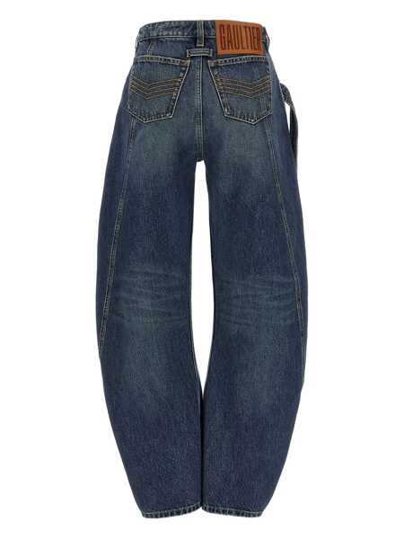 Blugi Jean Paul Gaultier Jean Paul Gaultier Low Waisted Jean With Strap Detail On The Front Clothing BLUE Femei (BM 18543933) 2