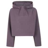 Bluze de trening Jean Paul Gaultier Bonded Cotton Cropped Bat Sleeves Hoodie With "Gaultier" Embossing Clothing Femei