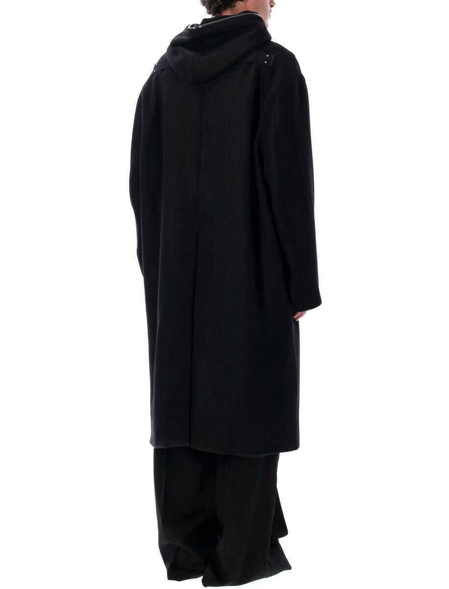 Paltoane Rick Owens Rick Owens Mlton Wool Gimp Mac Coat Black Barbati (BM 18544500) 2