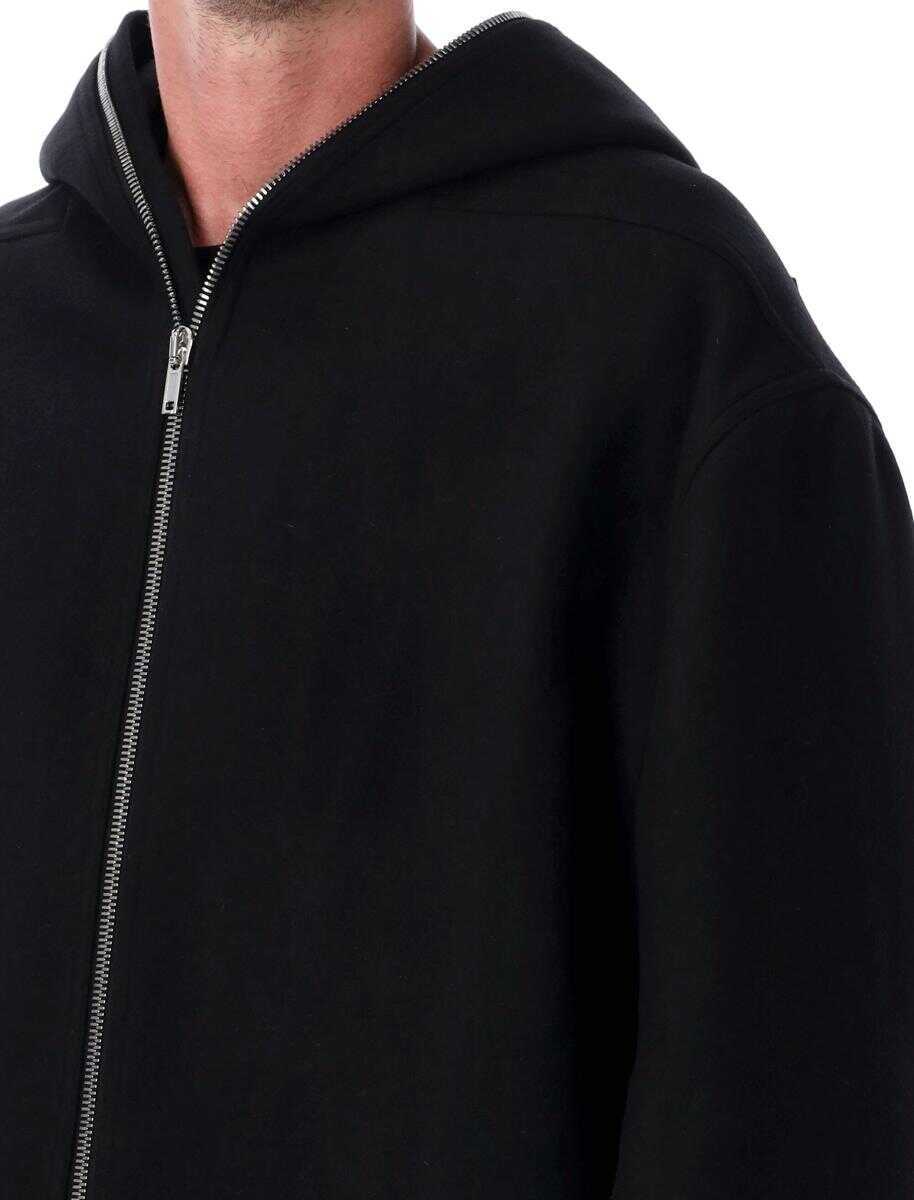 Paltoane Rick Owens Rick Owens Mlton Wool Gimp Mac Coat Black Barbati (BM 18544500) 3