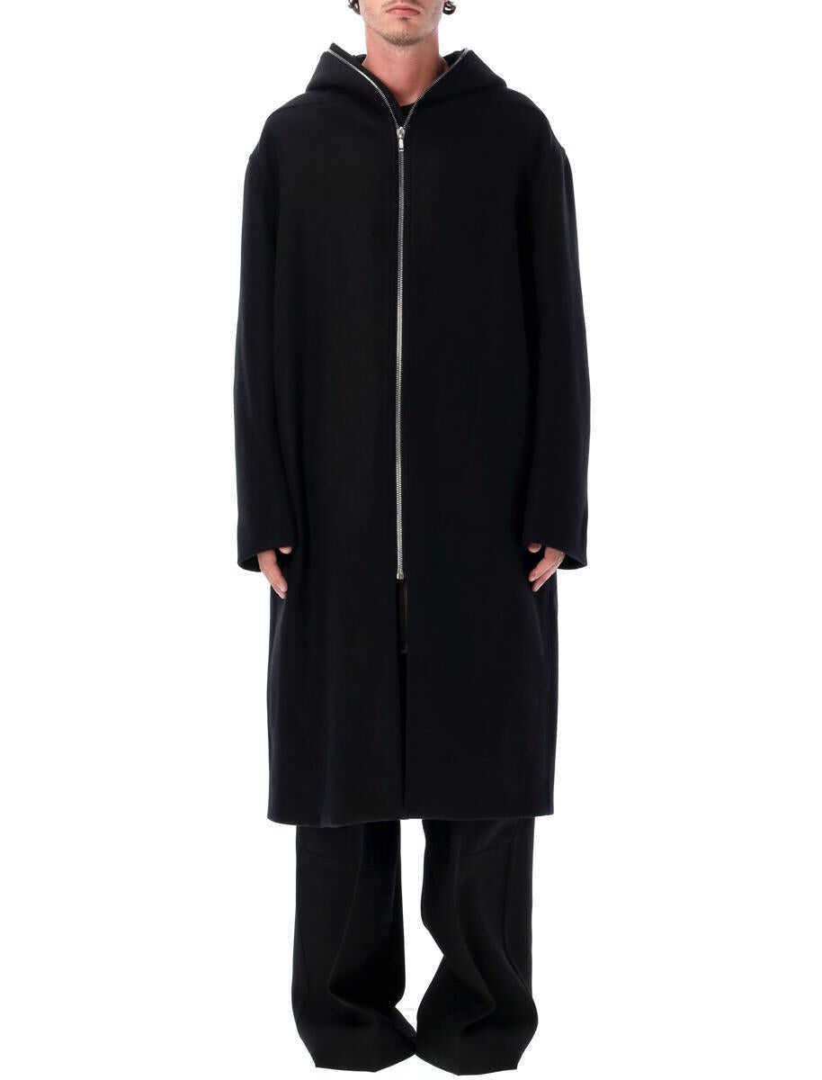 Paltoane Rick Owens Rick Owens Mlton Wool Gimp Mac Coat Black Barbati (BM 18544500) 1