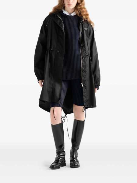 Trenciuri Prada Prada Techno Fabric Raincoat Black Femei (BM 18544743) 2