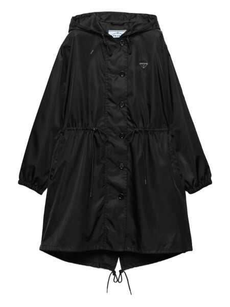 Trenciuri Prada Prada Techno Fabric Raincoat Black Femei (BM 18544743) 1