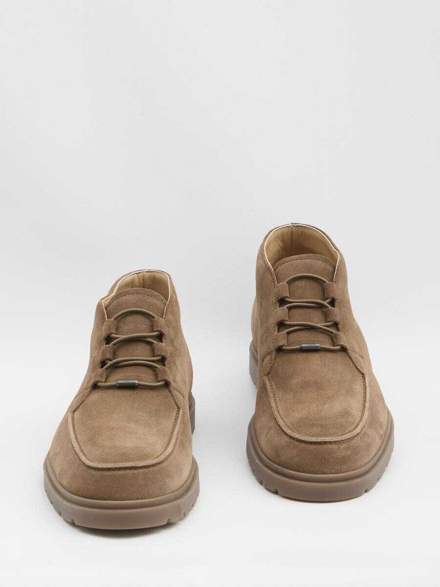 Pantofi eleganti TODS Suede Leather Ankle Boots BROWN Barbati (BM 18545052) 5