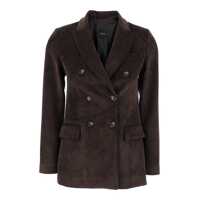 Sacouri Double Breasted Blazer Ribbed Velvet Femei