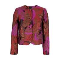 Geci Broccato Lurex Collarless Jacket Femei