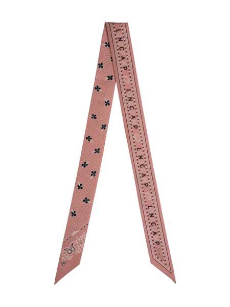 Esarfe Longchamp Pink Scarf With Paisley Motif And Floral Print In Silk Woman PINK Femei (BM 18545373) 1