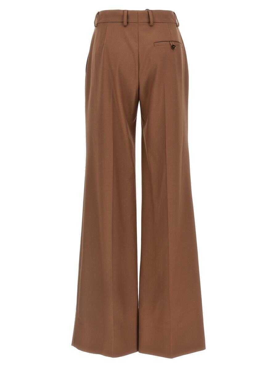 Pantaloni casual Stella McCartney Stella McCartney Wool Pants BROWN Femei (BM 18545493) 2