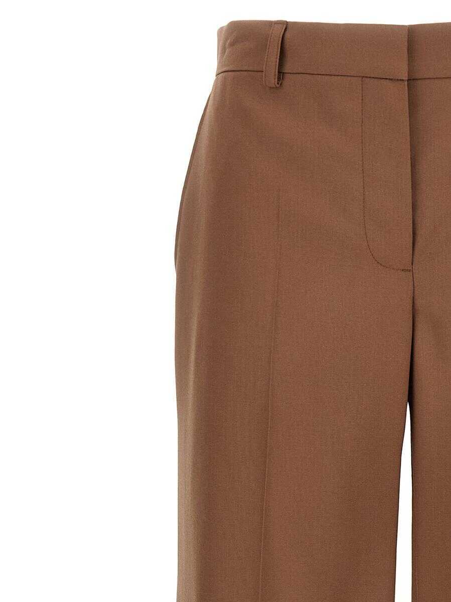 Pantaloni casual Stella McCartney Stella McCartney Wool Pants BROWN Femei (BM 18545493) 3