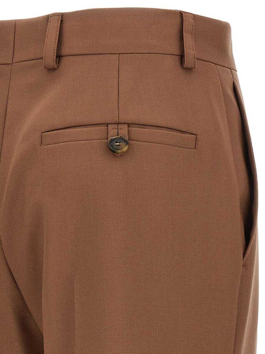 Pantaloni casual Stella McCartney Stella McCartney Wool Pants BROWN Femei (BM 18545493) 4