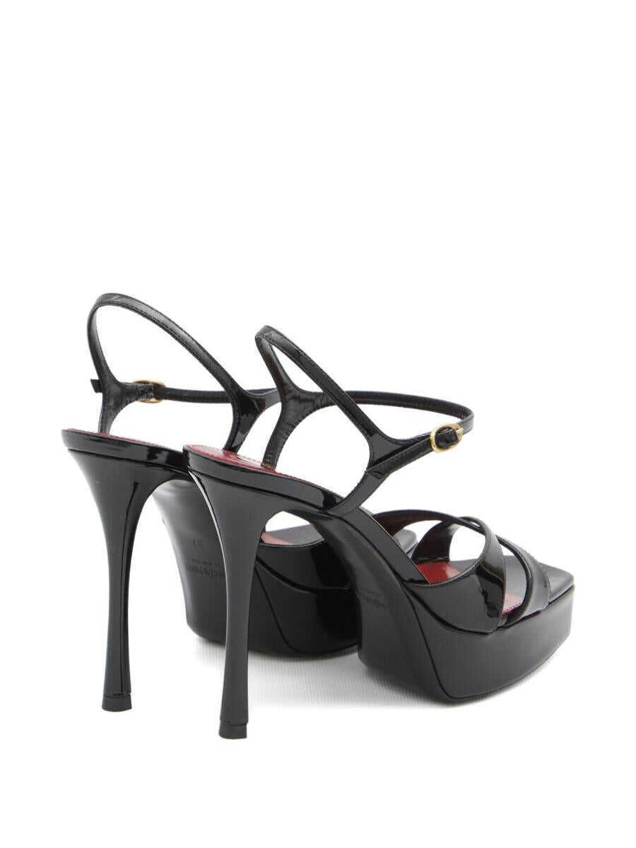 Pantofi cu toc Saint Laurent Saint Laurent Debbie Patent Leather Sandals Black Femei (BM 18546483) 2