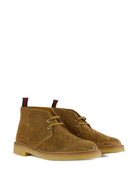 Bocanci Gucci Gucci Suede Ankle Boots BROWN Barbati (BM 18546606) 3