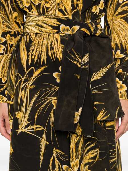 Rochii F.R.S. - FOR RESTLESS SLEEPERS F.R.S. - For Restless Sleepers Silk Blend Printed Maxi Dress YELLOW Femei (BM 18546957) 5