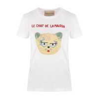 Tricouri Valentino Garavani Le Chat De La Maison Cotton T-Shirt Femei